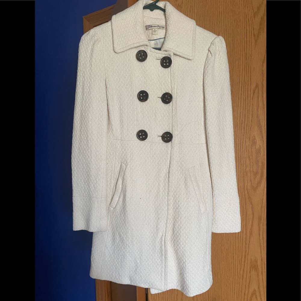 Cream peacoat